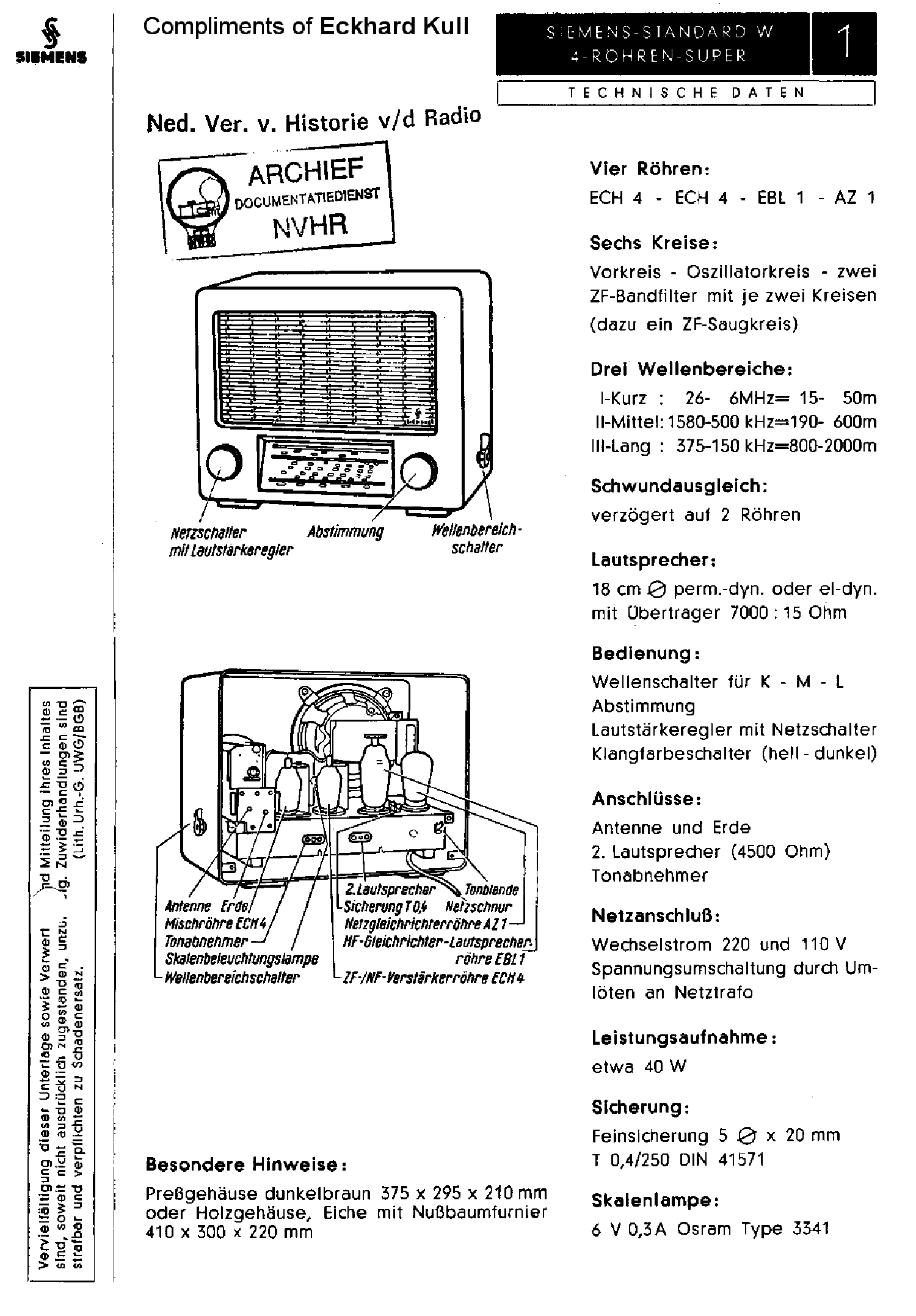 SIEMENS STANDARDW AC RECEIVER SM service manual
