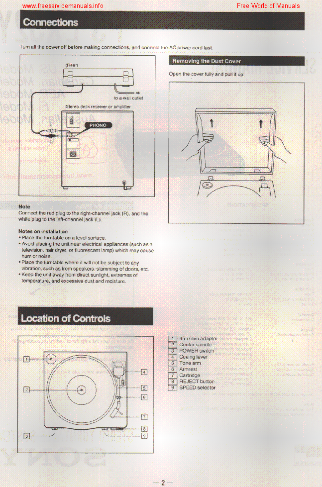 SONY PS-LX52Y TURNTABLE SM service manual (2nd page)
