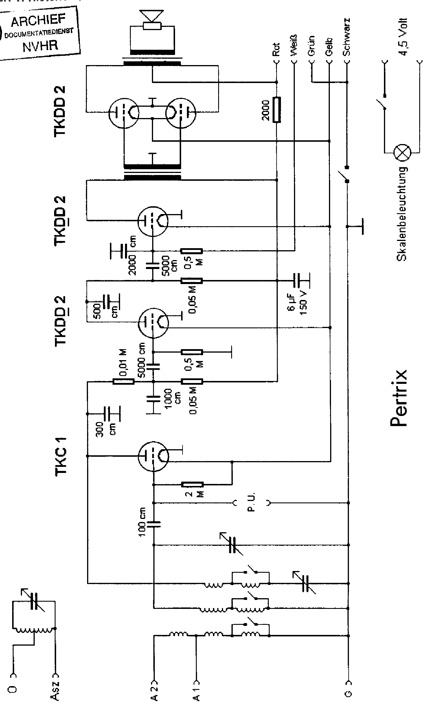 STANDARD PERTRIX BATTERY RECEIVER 1937 SCH service manual