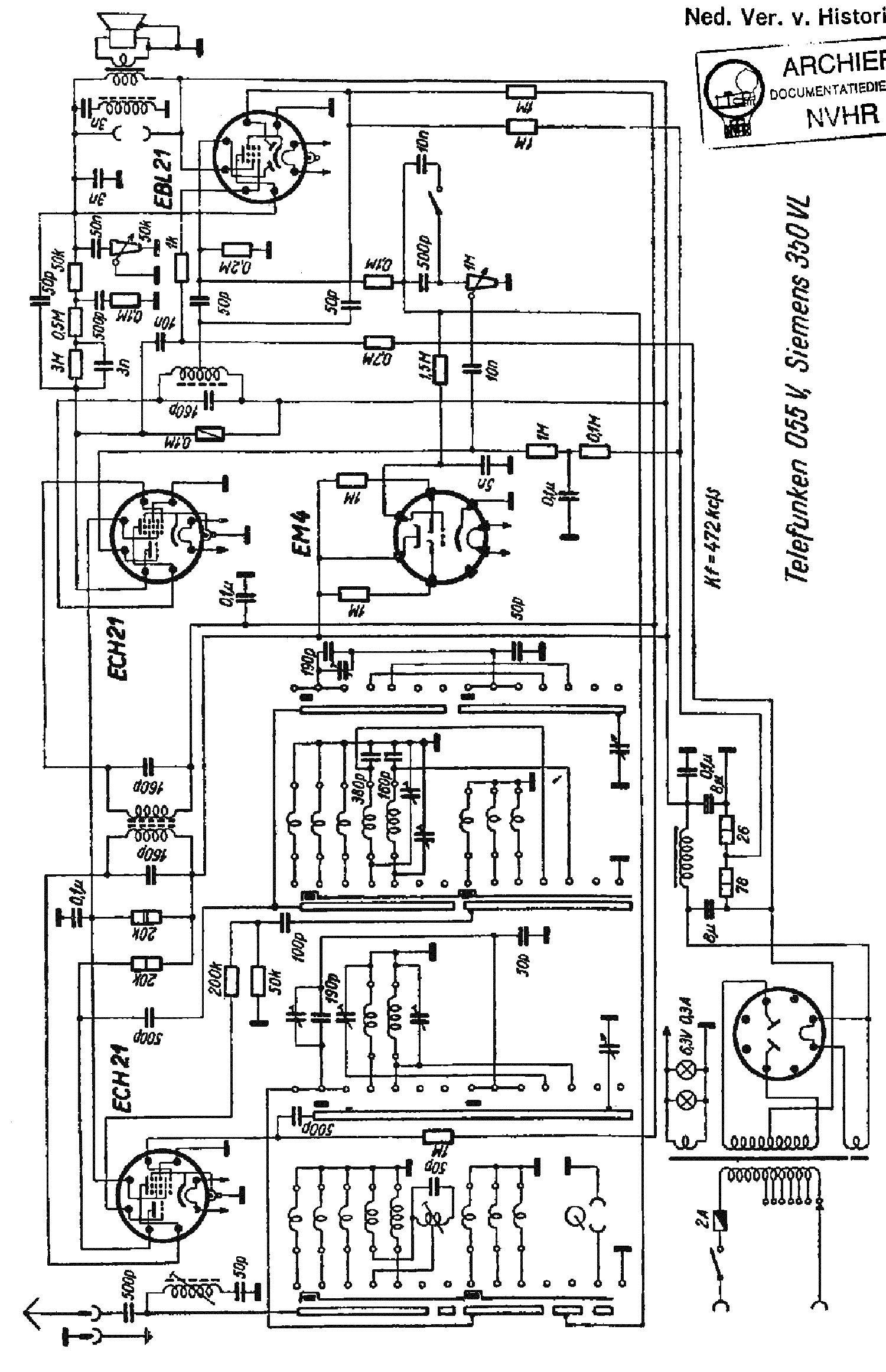 Telefunken 055v Siemens350vl Ac Receiver Sch Service Manual Download