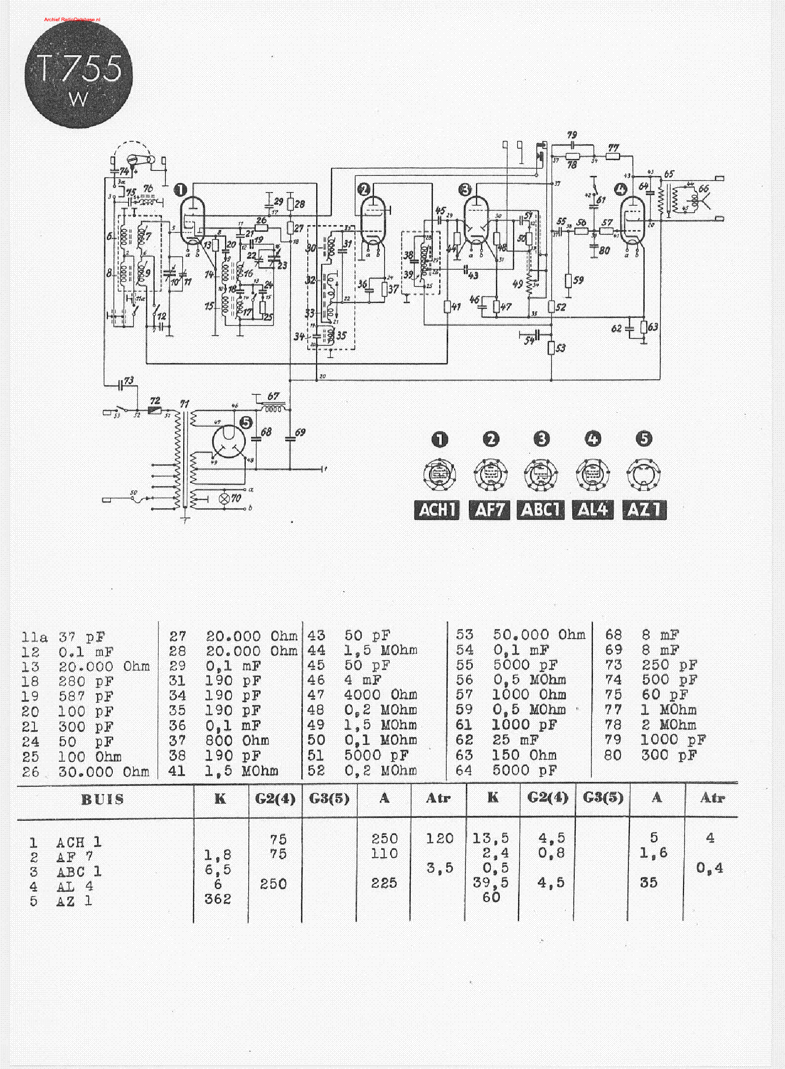 TELEFUNKEN 755W RADIO SCH service manual