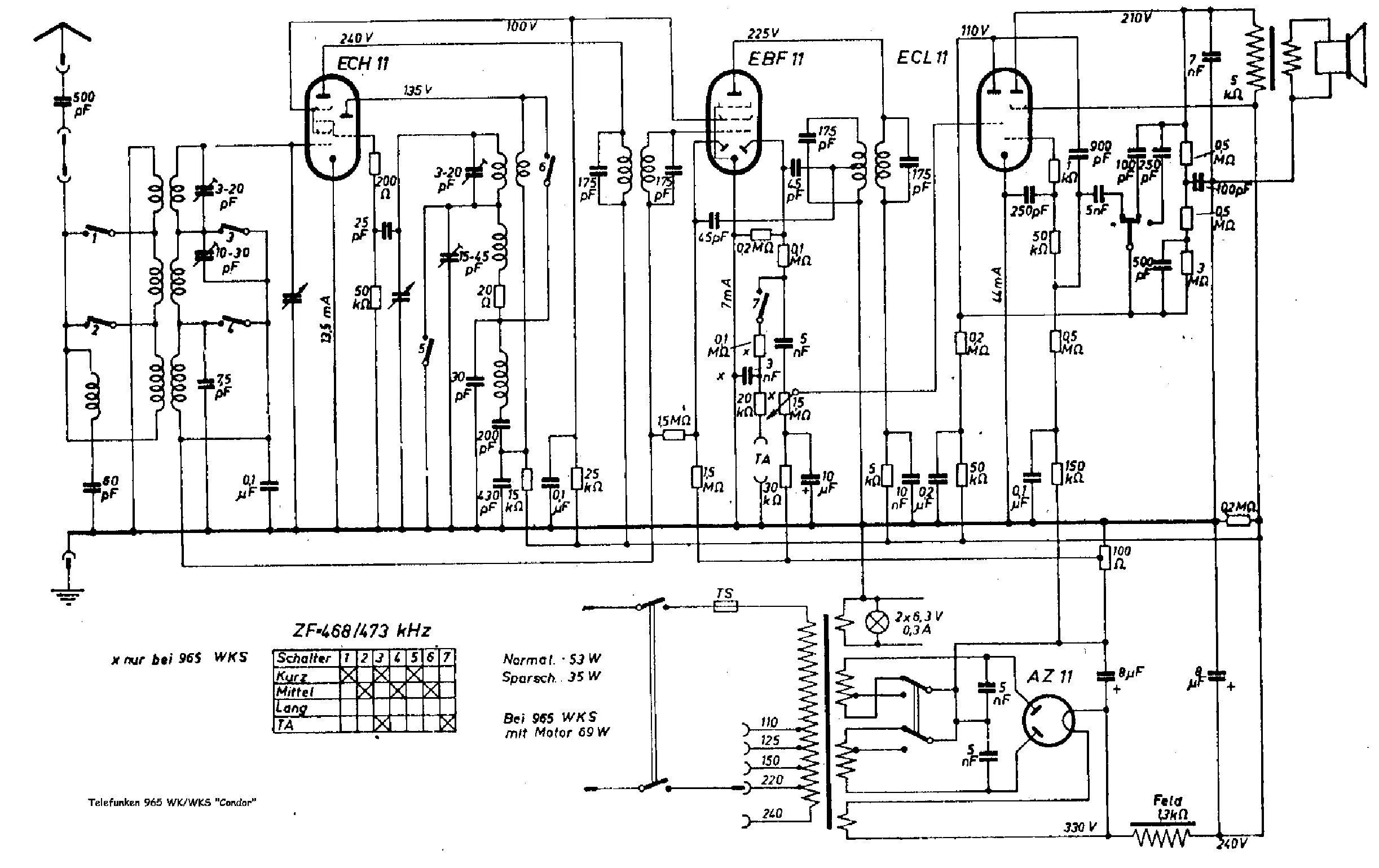 TELEFUNKEN 965WK-WKSCONDOR service manual