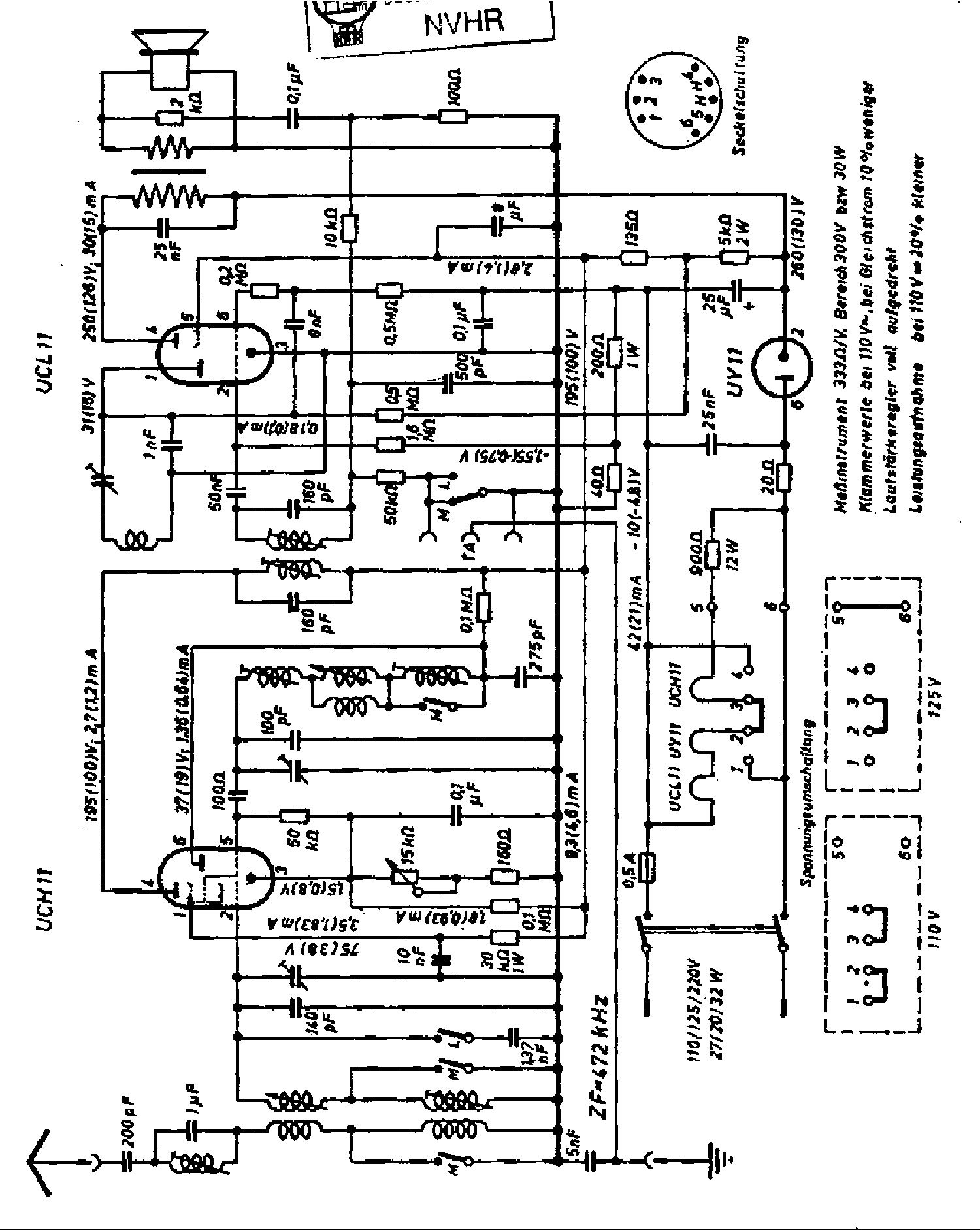 TELEFUNKEN 9H43GW AC-DC RECEIVER SCH service manual