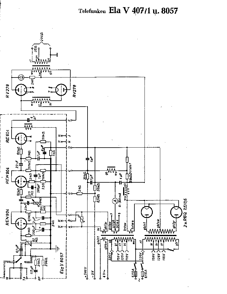 TELEFUNKEN ELA-V-407-1-8057 150W AMPLIFIER 1938 SCH service manual