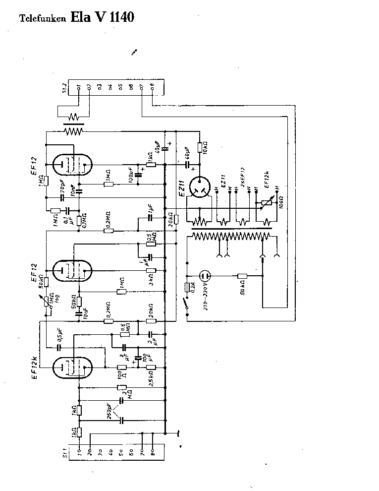 TELEFUNKEN ELA-V1140 AMPLIFIER 1939 SCH service manual