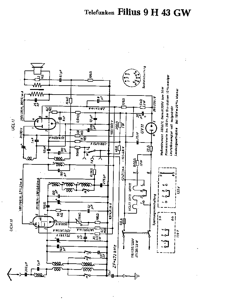 TELEFUNKEN FILIUS-9 H-43 GW SCH service manual