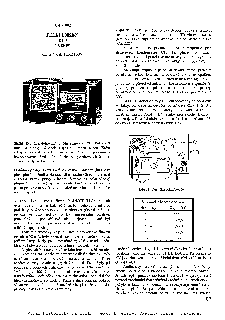 TELEFUNKEN RIO service manual