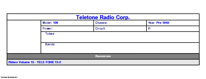 TELETONE 100 A 101 109 111 122 130 RADIO 1948 SM service manual (1st page)