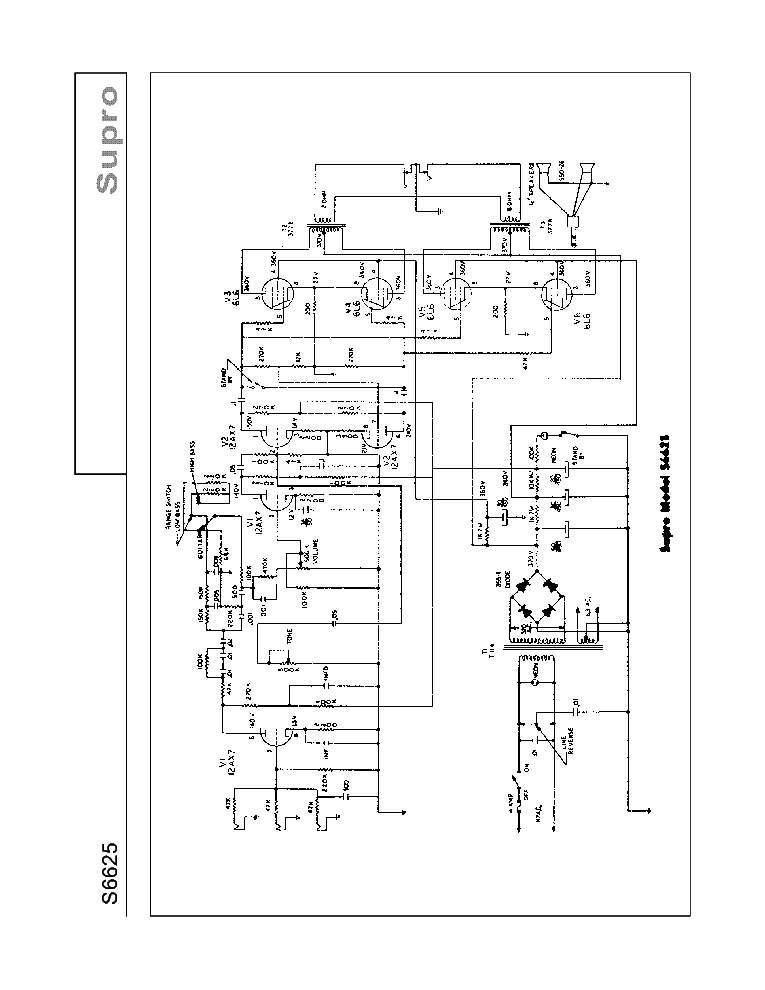VALCO SUPRO S6625 SCH service manual