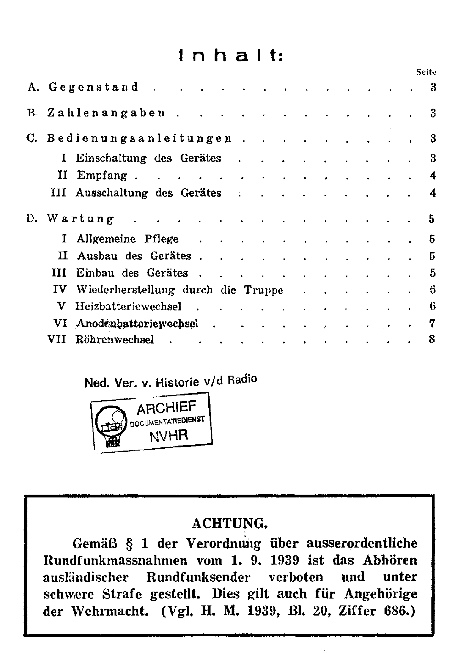 VEF KB416 KOFFERSUPER PORTABLE BATTERY RECEIVER 1942 USR SM service manual