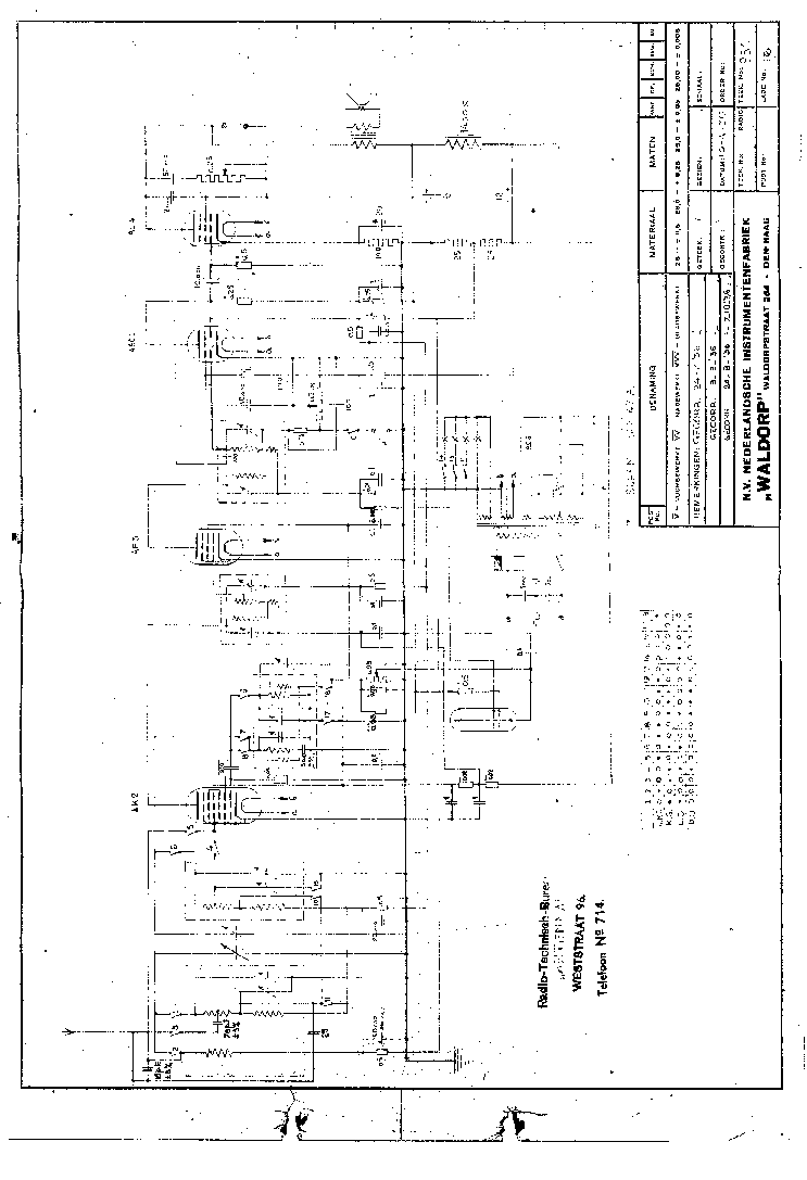 WALDORP 47A RADIO 1936 SM service manual