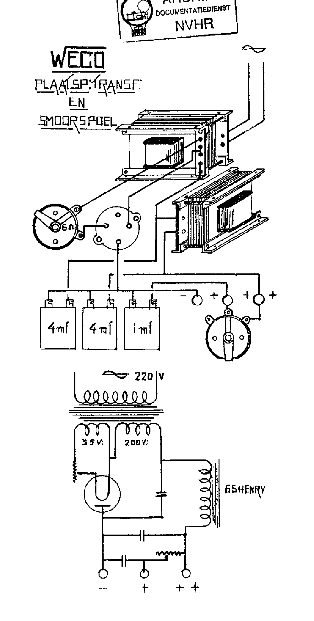WECO PSA-B VINTAGE PLATTENSPIELER NETZTEIL SCH service manual (1st page)