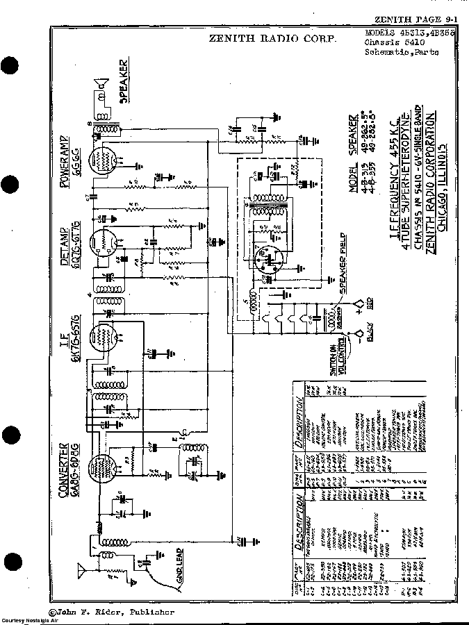 ZENITH 4B313 SCH Service Manual download, schematics, eeprom, repair ...