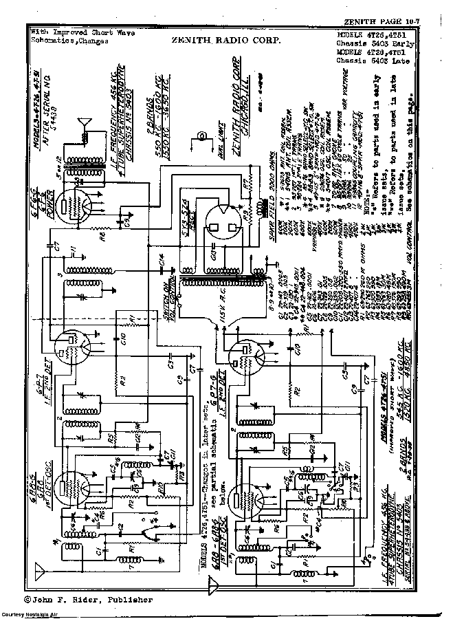 ZENITH 4T26 EARLY SCH Service Manual download, schematics, eeprom ...