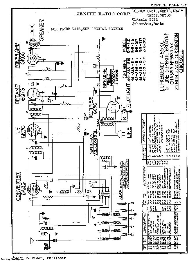 ZENITH 5R316 SCH Service Manual download, schematics, eeprom, repair ...