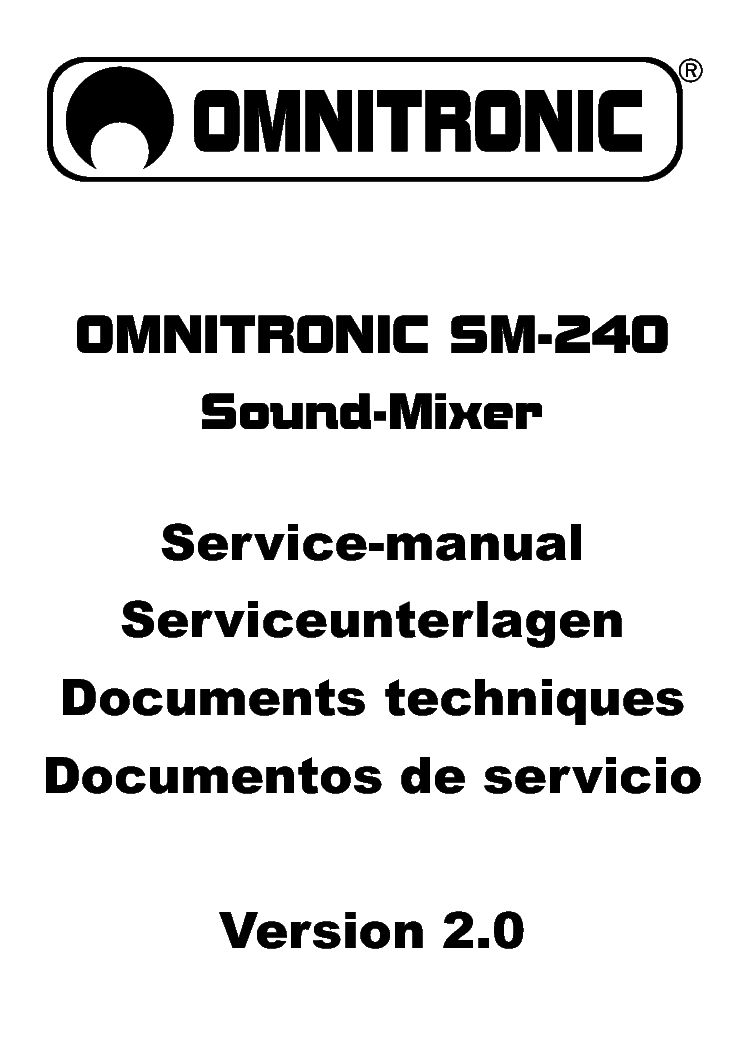 OMNITRONIC SM-240 service manual