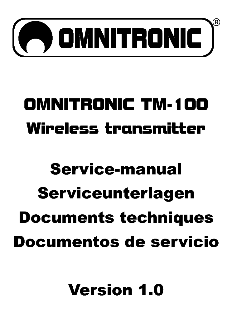 OMNITRONIC TM100 service manual