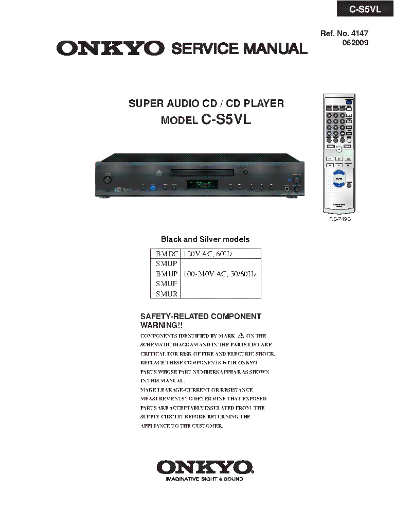 ONKYO C-S5VL Service Manual download, schematics, eeprom, repair