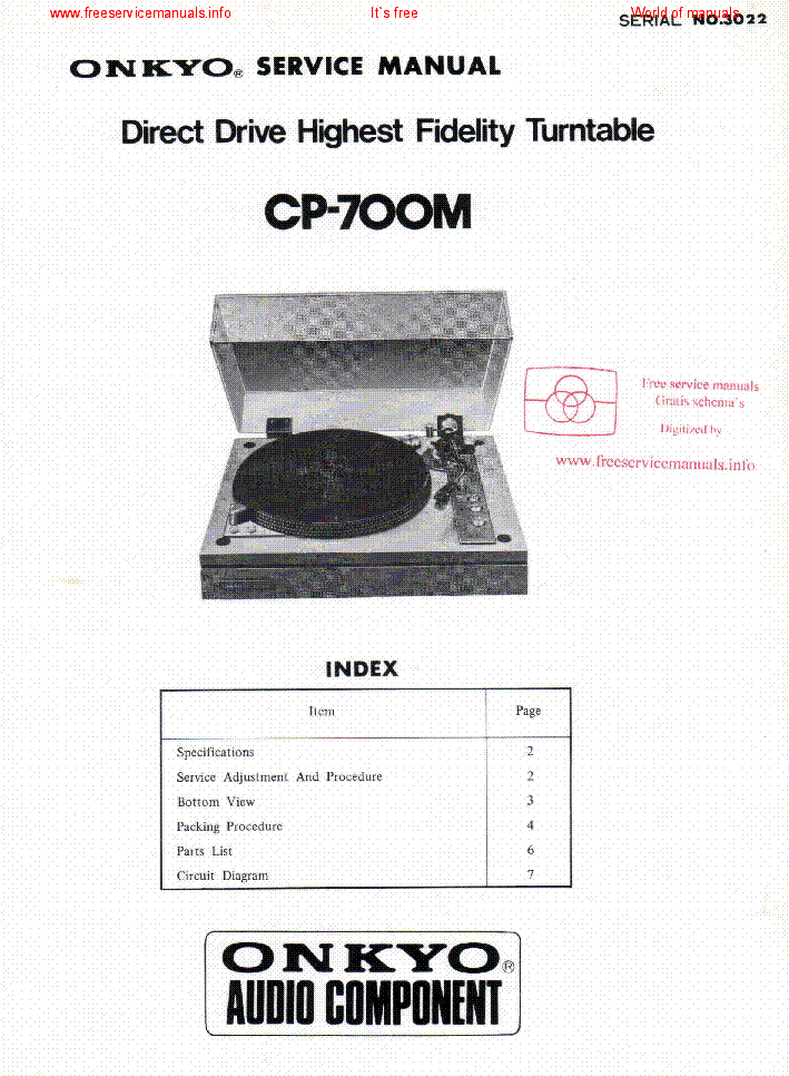ONKYO CP-700M SM service manual (1st page)
