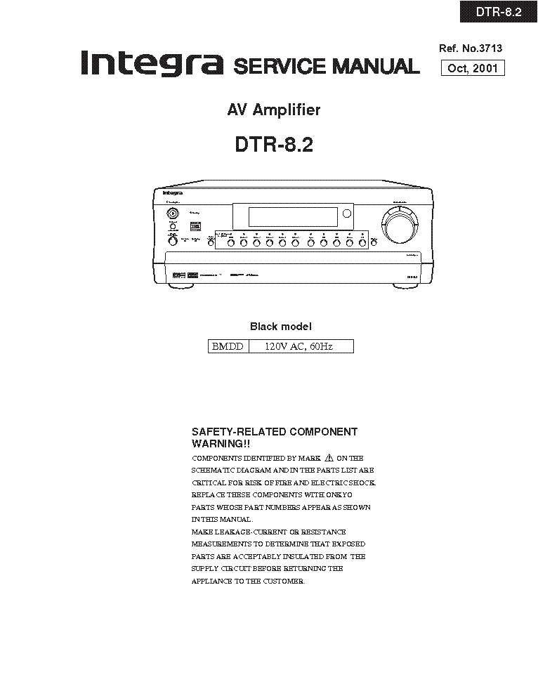 ONKYO DTR8.2 service manual (1st page)