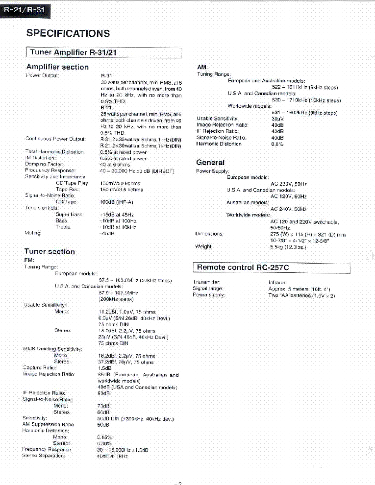 ONKYO R-21 31 SM service manual (2nd page)