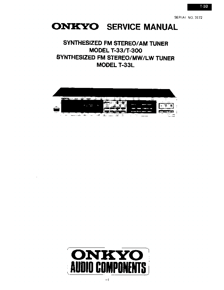 ONKYO T-33 service manual (2nd page)