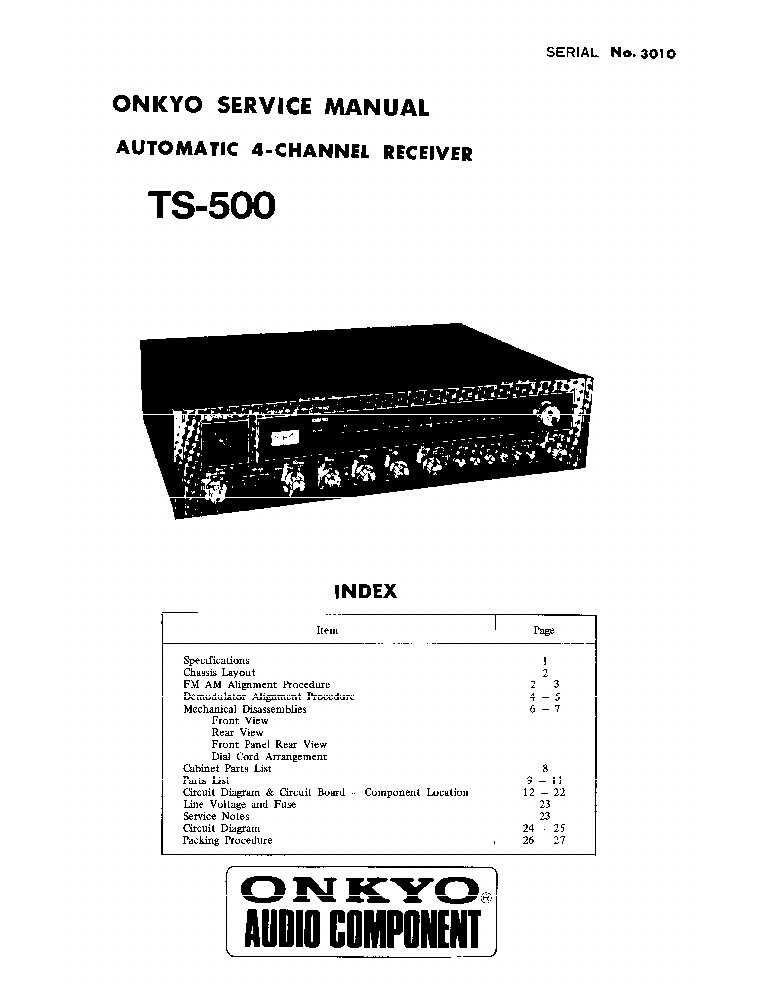 ONKYO TS-500-SM-RECEIVER-4-CH service manual (1st page)