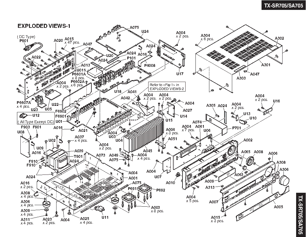 ONKYO TX-SA705 SR705 SM service manual (2nd page)