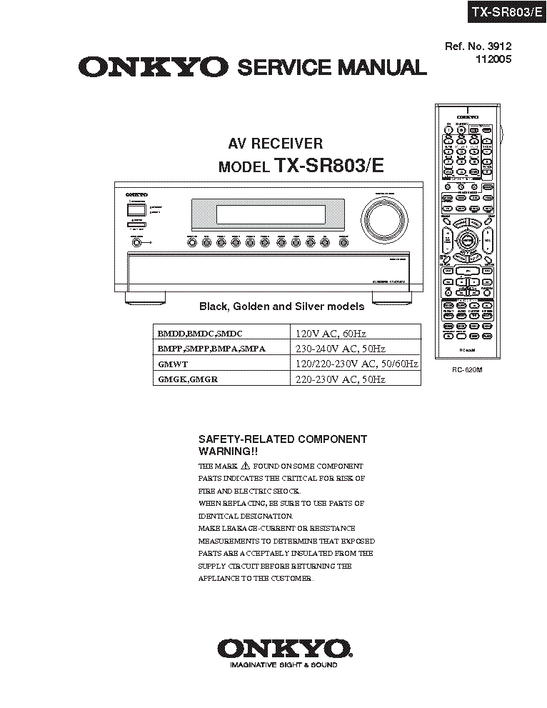 ONKYO TX-SR803-E SM service manual (1st page)