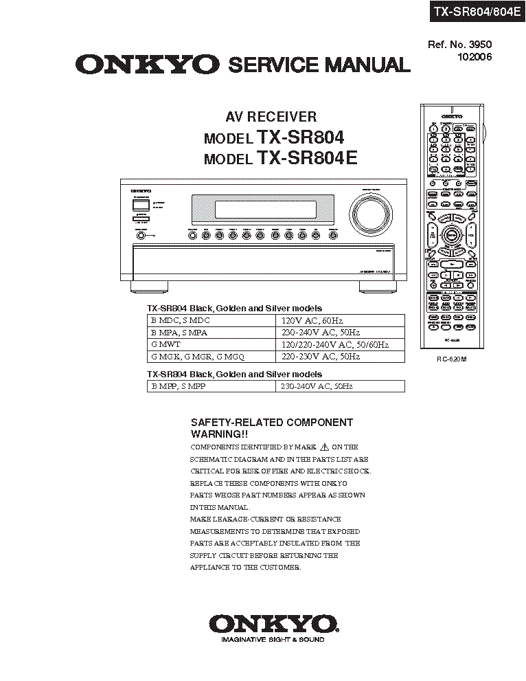 ONKYO TX-SR804-E SM 1 service manual (1st page)