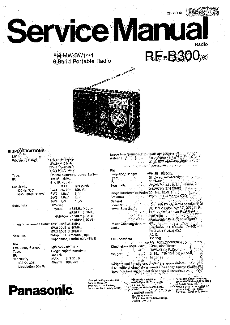 Panasonic Rf B Service Manual Download Schematics Eeprom Repair Info For Electronics Experts