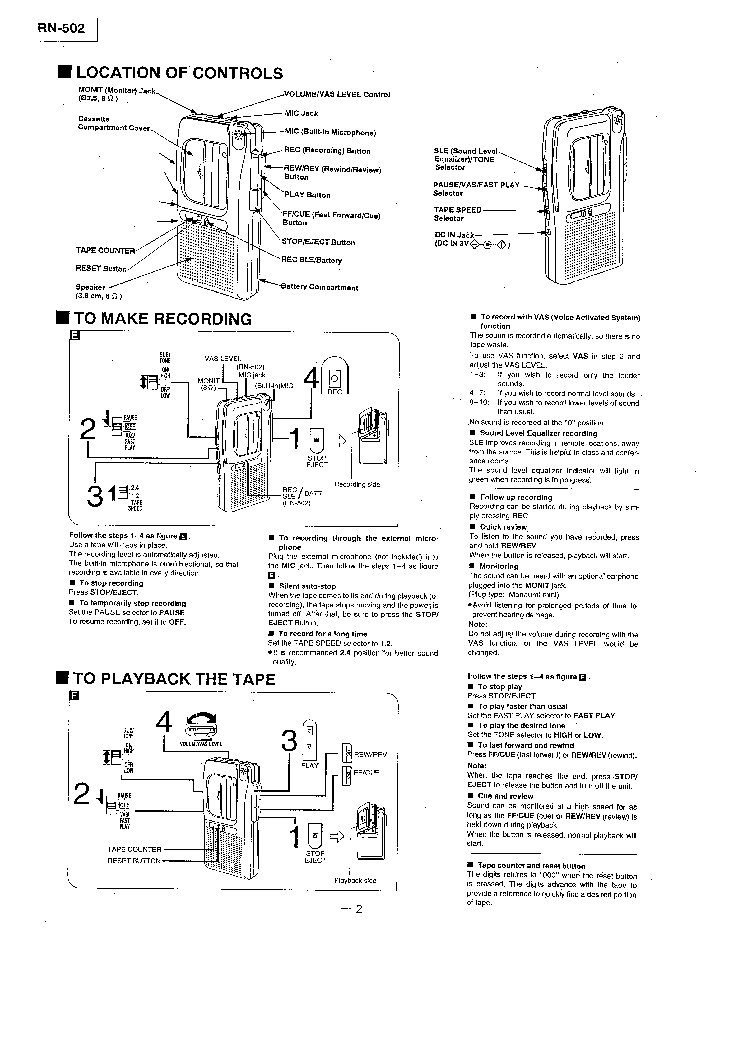 PANASONIC RN-502 service manual (2nd page)