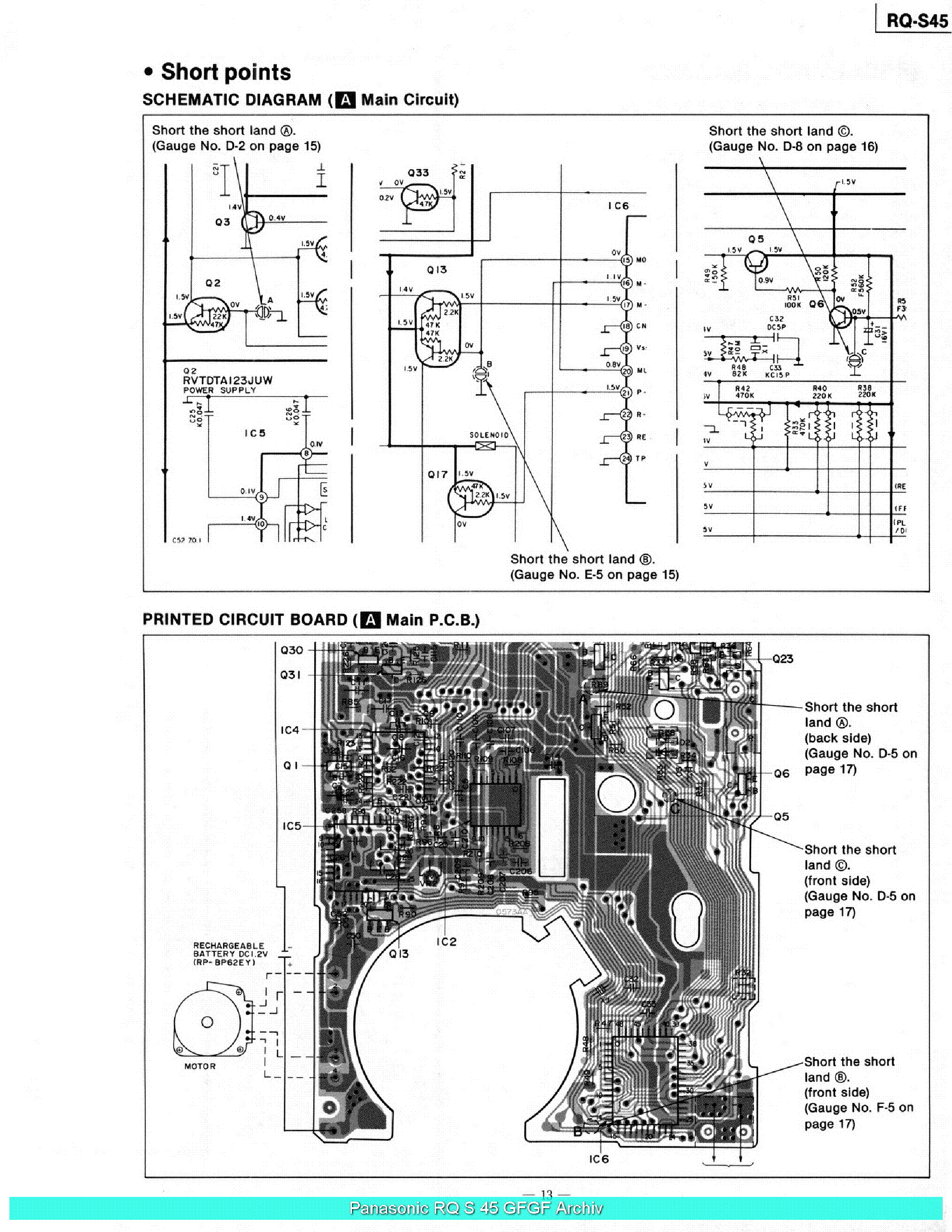 PANASONIC RQ-S45 service manual (2nd page)