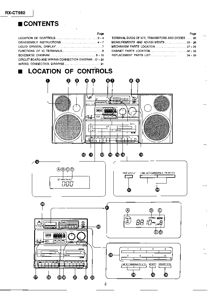 PANASONIC RX-CT980 MD9104036C2 service manual (2nd page)