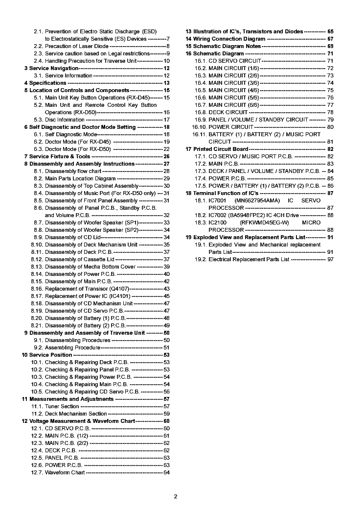 PANASONIC RX-D45EB-EG D50EB-EG SM service manual (2nd page)