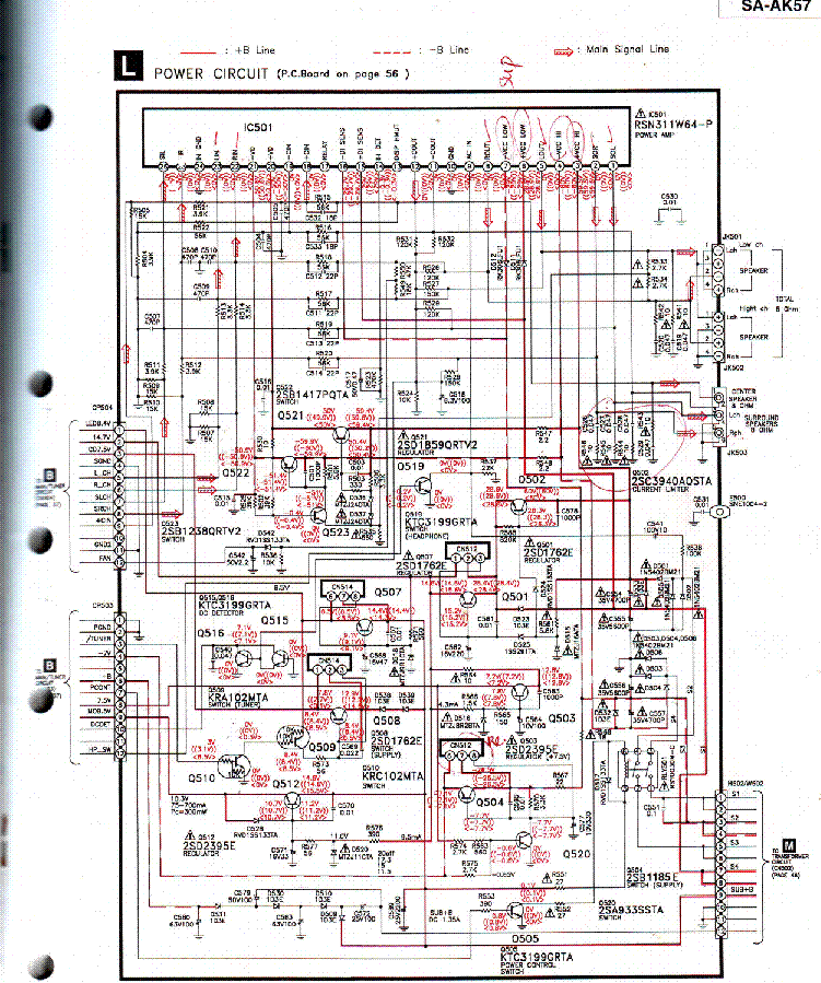 PANASONIC SA-AK57 RSN311W64-P POWER SCH service manual (1st page)