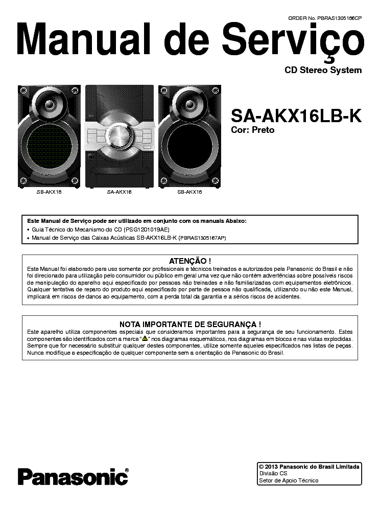 PANASONIC SA-AKX16LB-K SM service manual (1st page)