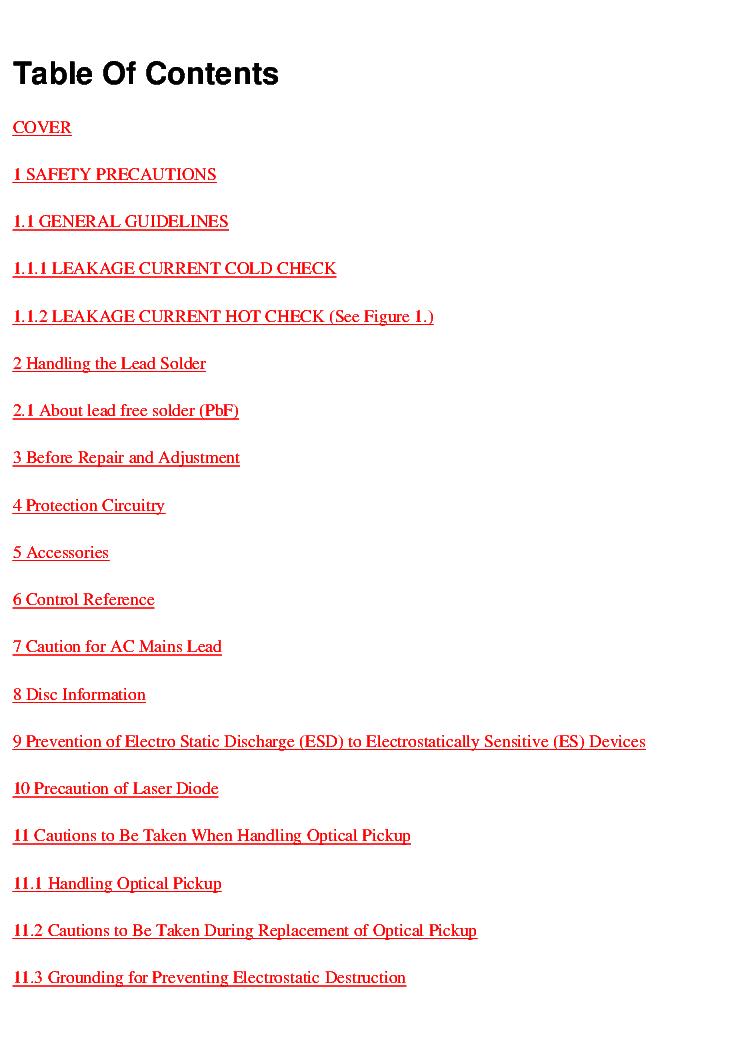 PANASONIC SA-HT500E SA-HT500EB SA-HT500EG service manual