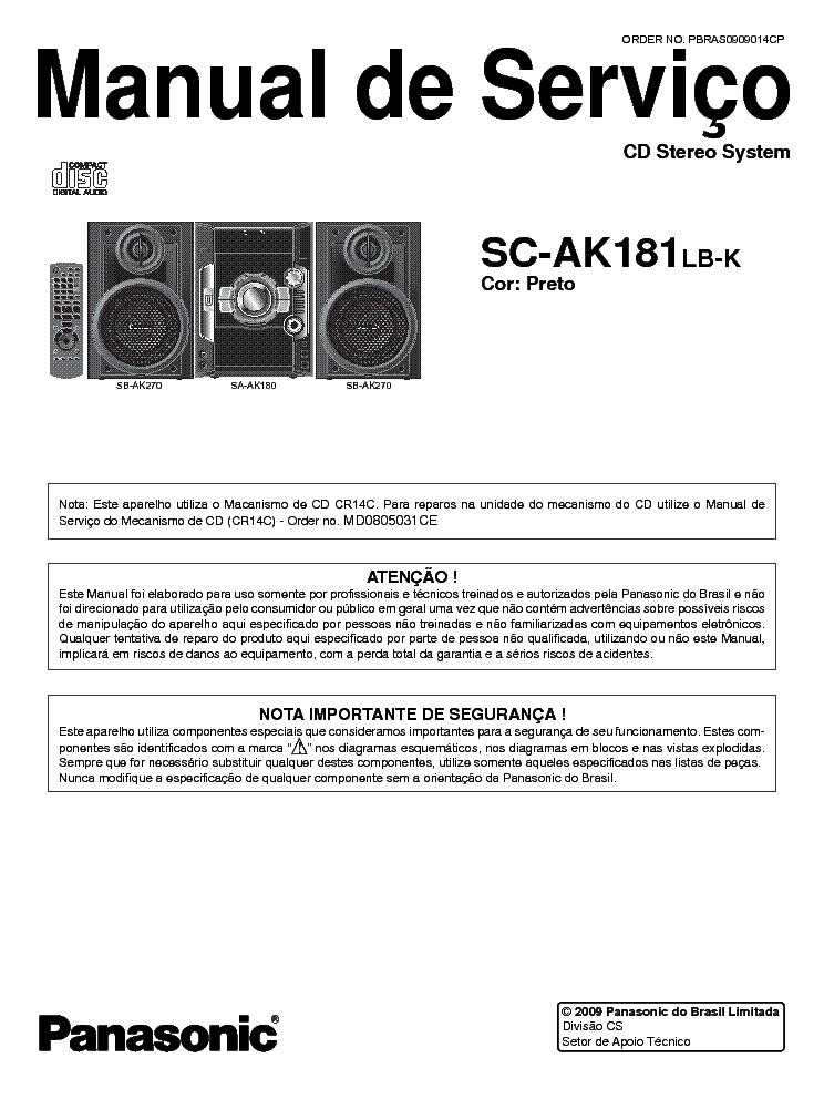 PANASONIC SC-AK181LB-K BR service manual (1st page)