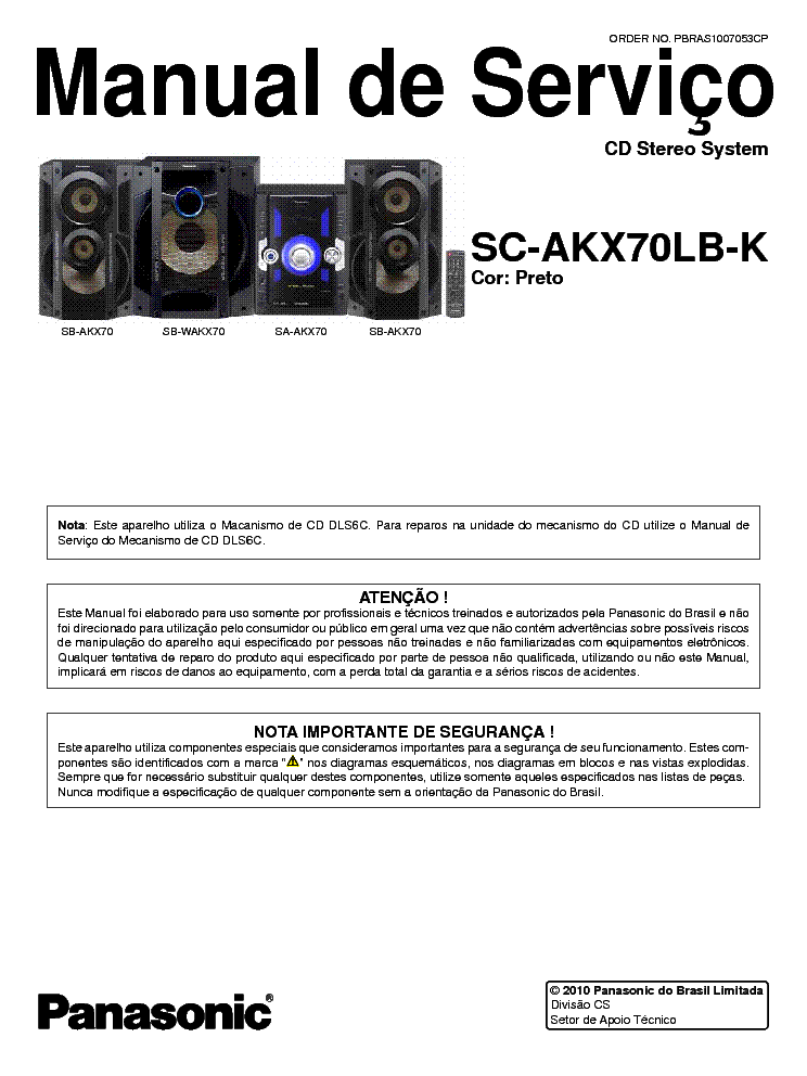 PANASONIC SC-AKX70LB-K SM service manual (1st page)