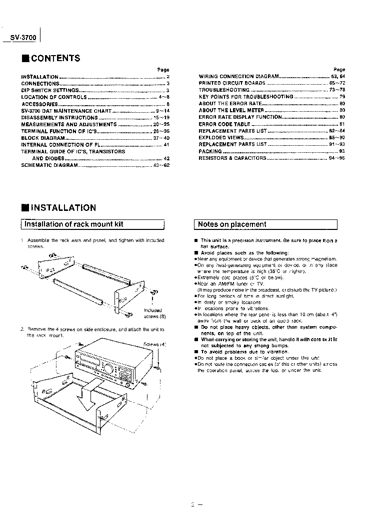 PANASONIC SV-3700 SM service manual (2nd page)
