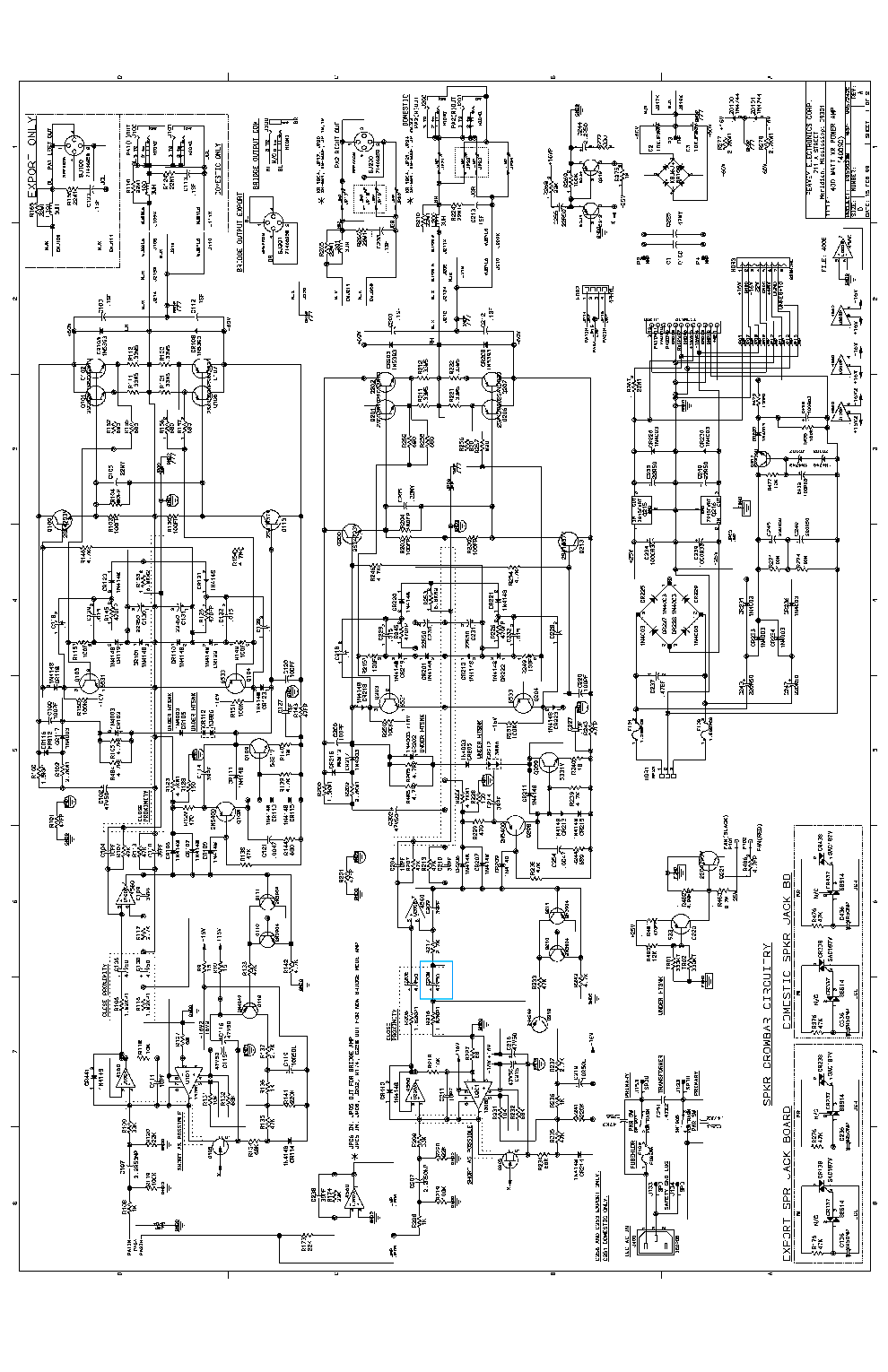 PEAVEY 400SC POWER AMP SCH Service Manual download, schematics, eeprom,  repair info for electronics experts