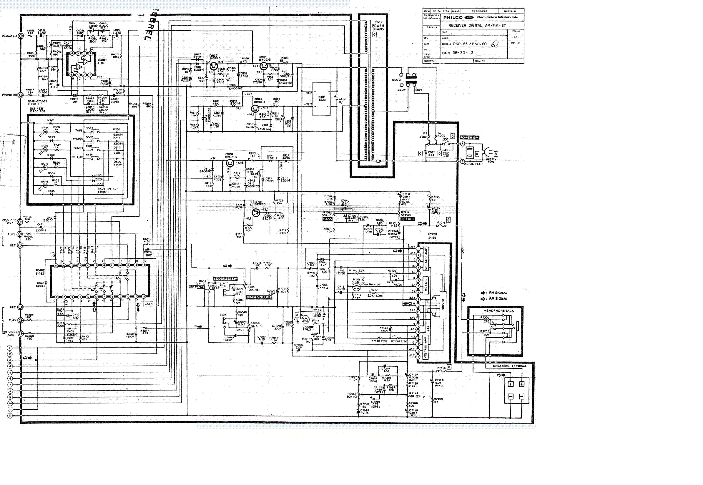 PHILCO PSR-61 PSR-55 SCH service manual