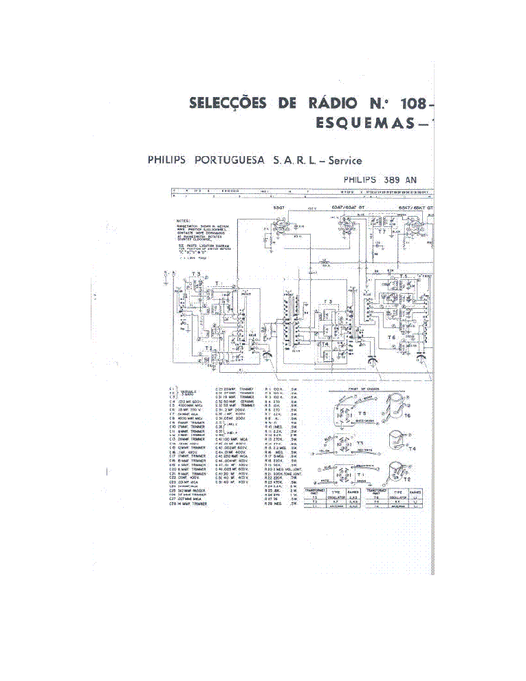 PHILIPS-PORTUGAL 389AN AC RADIO SM service manual (2nd page)