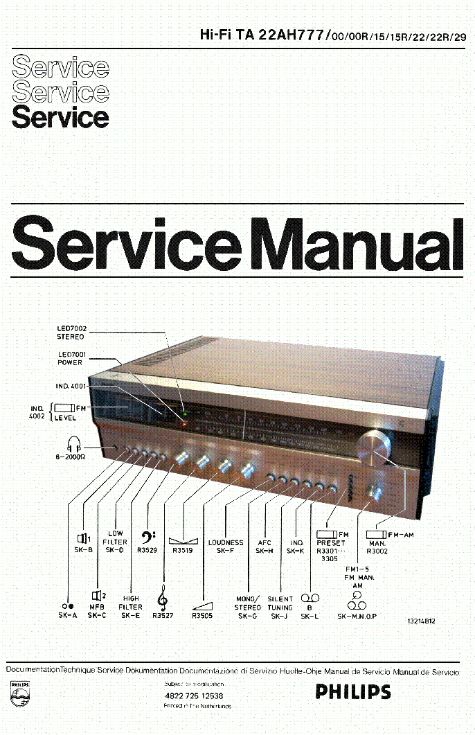 PHILIPS 22AH777 SM service manual (1st page)