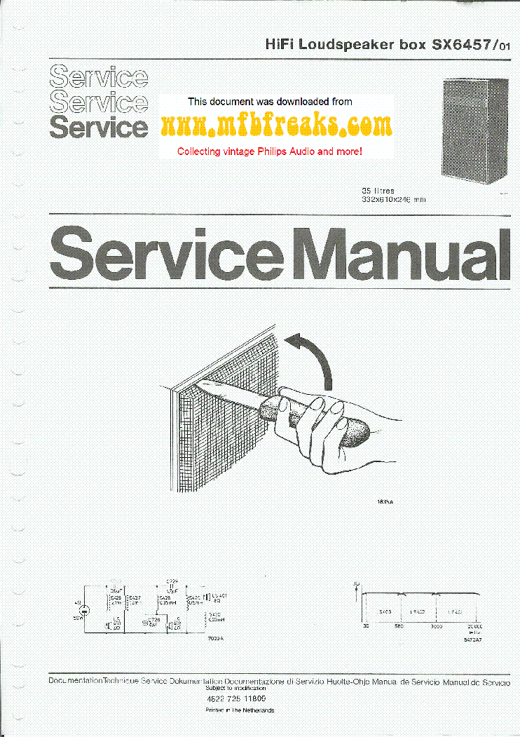 PHILIPS 22RH457 BOX6457 HIFI BOX SM service manual (1st page)