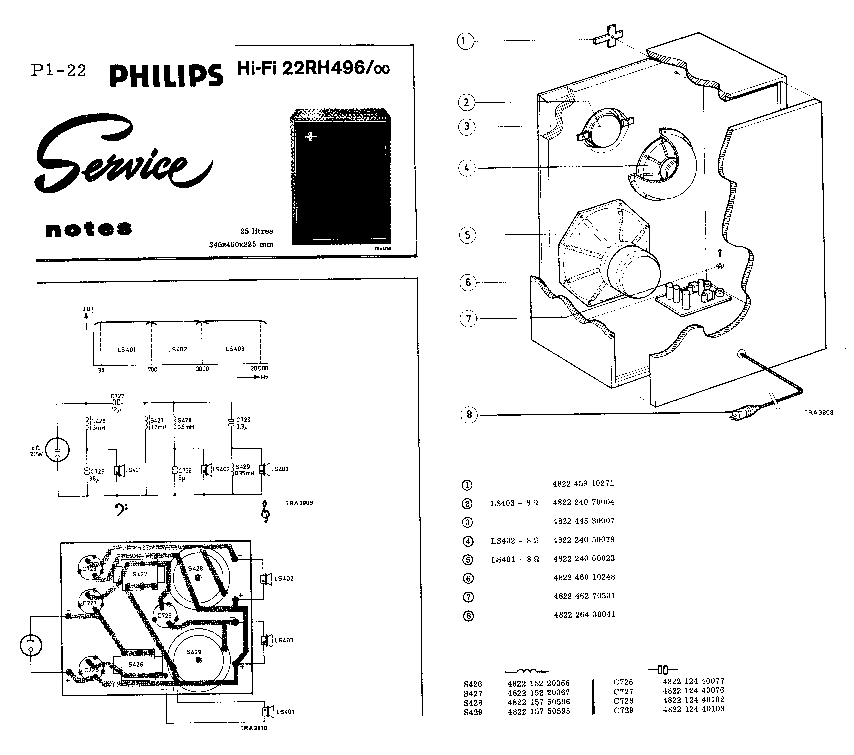 PHILIPS 22RH496 SCH service manual (1st page)