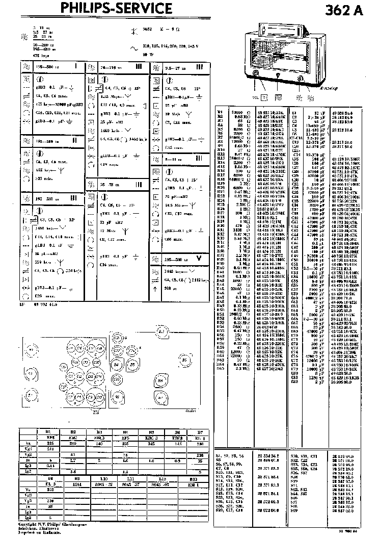 PHILIPS 362A service manual (1st page)