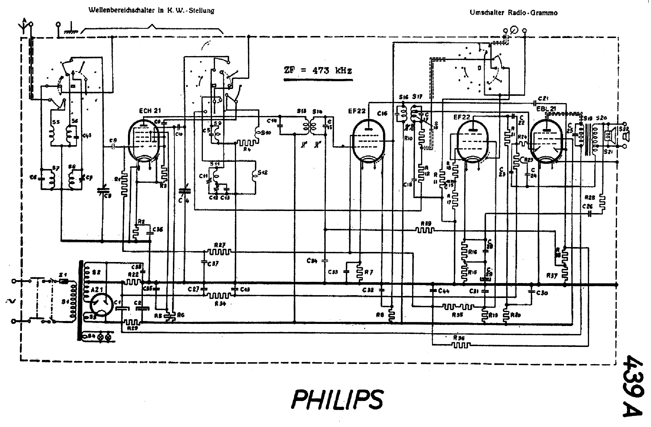 PHILIPS 439A SCH service manual (1st page)