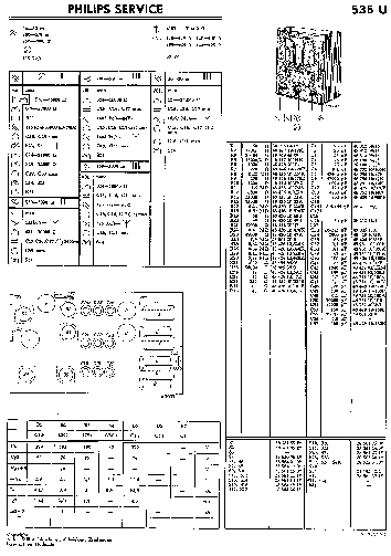 PHILIPS 535U AC-DC RADIO SM service manual (1st page)
